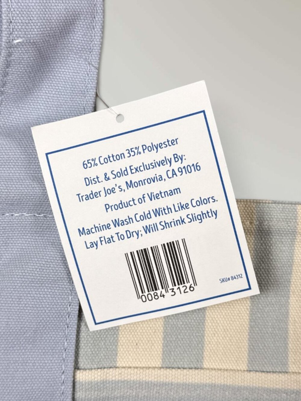 Trader Joe’s Mini Pastel Canvas Tote Shopping Bags - Set of 4 - NEW with TAGS - Picture 3 of 6